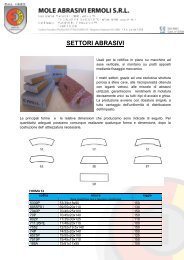 SETTORI ABRASIVI - Mole Abrasivi Ermoli