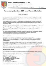 Keramisch gebundene CBN- und Diamant-Scheiben