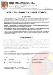 mole in cbn e diamante a legante ceramico - Mole Abrasivi Ermoli