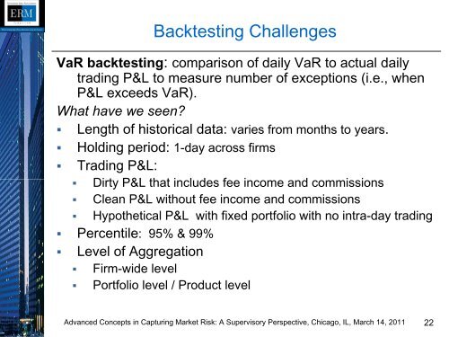 Advanced Concerts in Capturing Market Risk: A ... - ERM Symposium