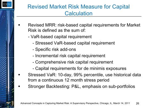 Advanced Concerts in Capturing Market Risk: A ... - ERM Symposium