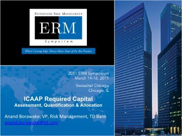 ICAAP Required Capital - ERM Symposium