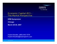 Economic Capital (EC) – The Market Perspective - ERM Symposium