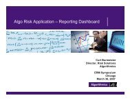 Algo Risk Application – Reporting Dashboard - ERM Symposium