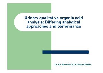 Urinary qualitative organic acid analysis: Differing ... - ERNDIM