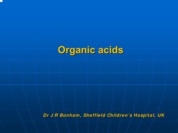 Organic acids - ERNDIM