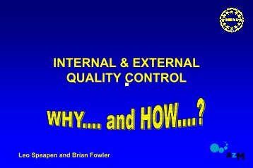 Internal & external quality control - ERNDIM
