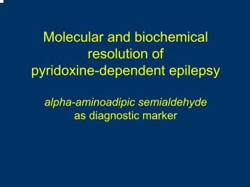 pyridoxine-dependent epilepsy - ERNDIM