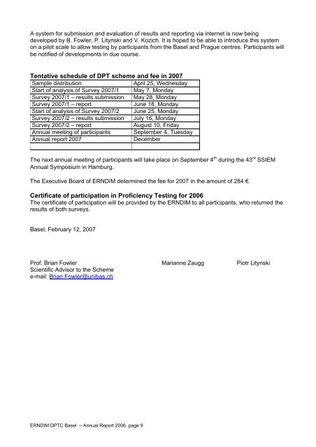 DPT Report 2006 - ERNDIM