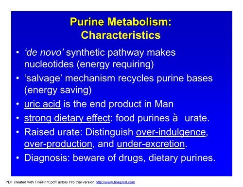 Biochemical and laboratory aspects of purine and ... - ERNDIM