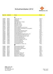 Schulchemie 2012 - ERNE surface AG