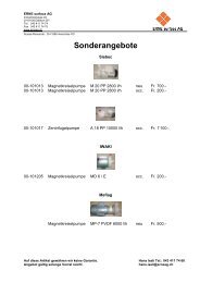 Pumpen und Filter neu - ERNE surface AG