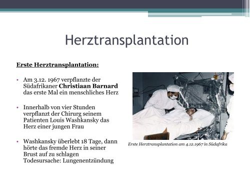 Die Geschichte der Transplantation