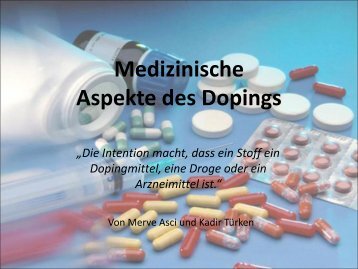 Medizinische Aspekte des Dopings