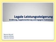 Legale Leistungssteigerung Ernährung, Supplementierung und ...