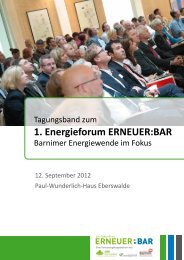 1. Energieforum ERNEUER:BAR - Erneuer:Bar - Barnim.de