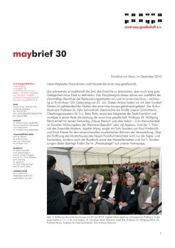 maybrief 30 - Ernst-May-Gesellschaft e.V.