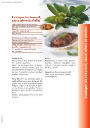 Escalopes de chevreuil, sauce crème et airelles