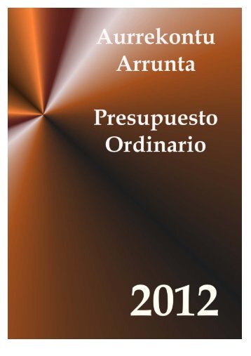 Presupuesto Ordinario 2012 - Errenteria