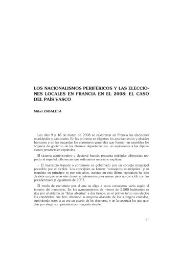 Los nacionalismos periféricos y las elecciones locales ... - Errenteria