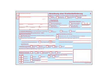 Muster 4 (Verordnung einer Krankenbeförderung)