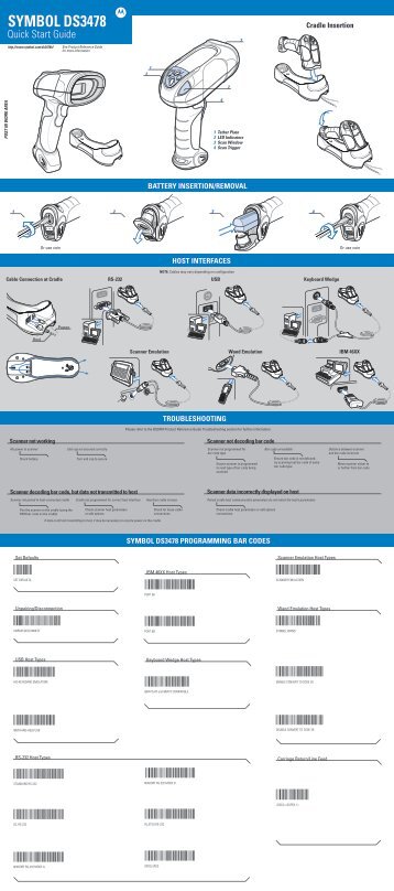 Symbol DS3478 Quick Start Guide (p/n 72-72130-01 Rev B)