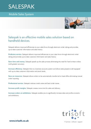 SalesPak Fact Sheet