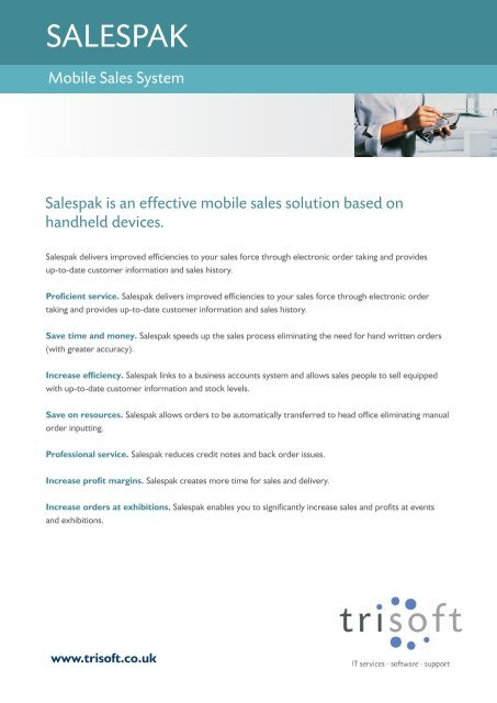 SalesPak Fact Sheet