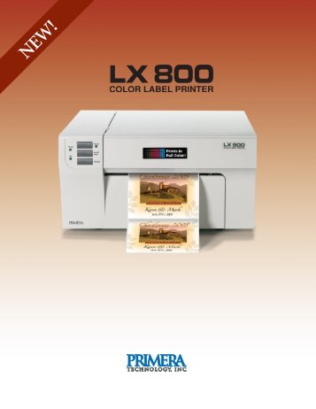 LX810e Colour Label Printer - Data Sheet