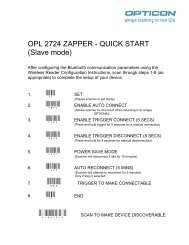 OPL 2724 ZAPPER - QUICK START (Slave mode)