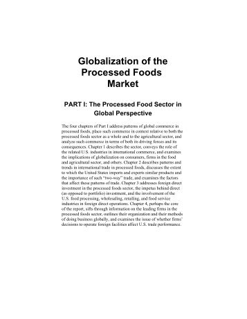 Globalization of the Processed Foods Market - Economic Research ...