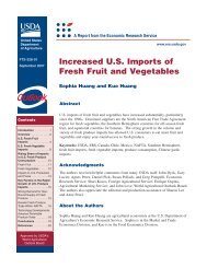 Increased U.S. Imports of Fresh Fruit and Vegetables - Economic ...