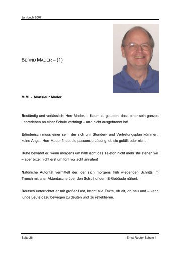 BERND MADER – (1) - Ernst-Reuter-Schule 1