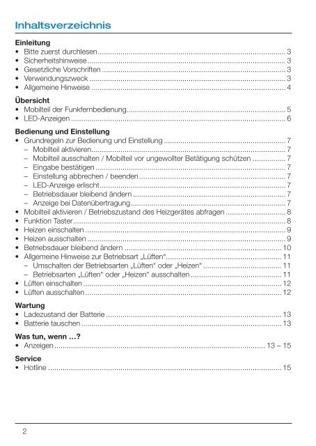 Bedienungsanleitung EasyStart R - Ersatzteilbox