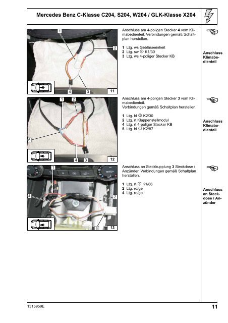 Schaltplan Mercedes W204