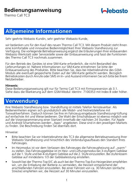 Bedienungsanleitung TC3 - Ersatzteilbox