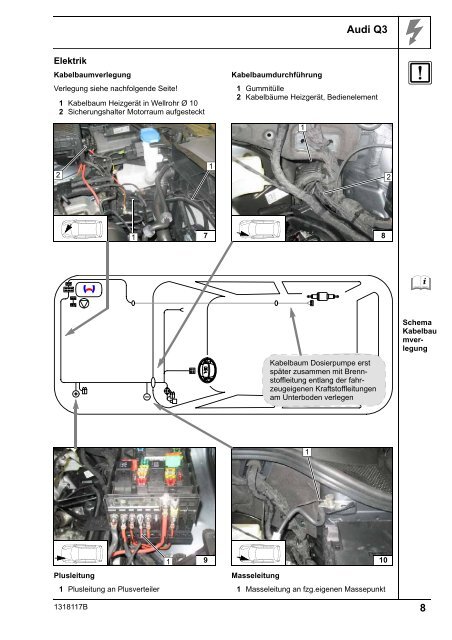 Wasser-Heizgerät Einbaudokumentation Audi Q3 - Ersatzteilbox