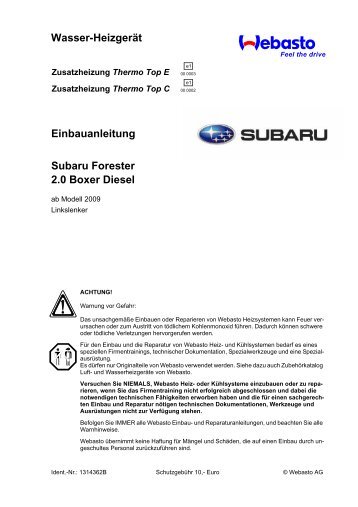 Subaru Forester 2.0 Boxer Diesel - Ersatzteilbox