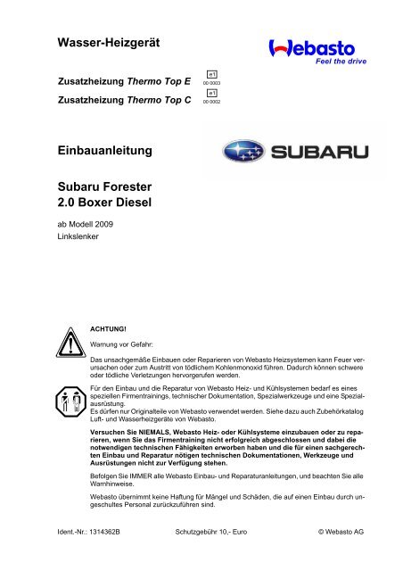 Subaru Forester 2.0 Boxer Diesel - Ersatzteilbox