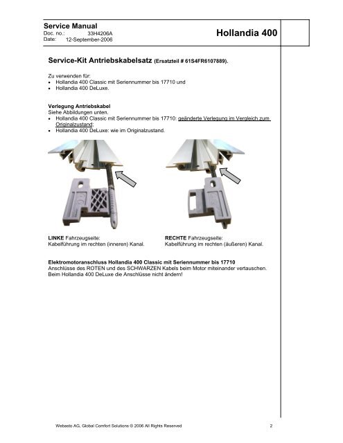 Hollandia 400 - Ersatzteilbox