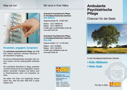 Ambulante Psychiatrische Pflege - ASB Köln