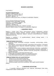 Projektmenedzsment szerződés - Veszprémi Érsekség