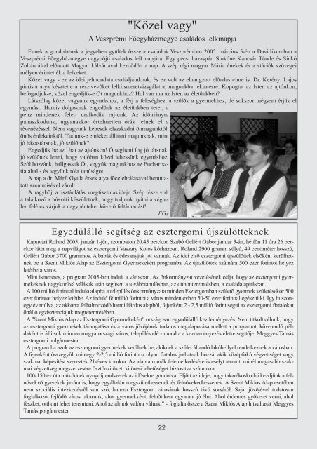 2005/2. - Veszprémi Érsekség