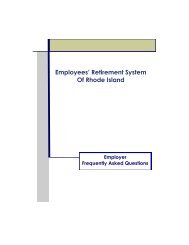 Employer Handbook - Employees' Retirement System of Rhode Island
