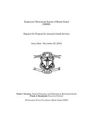 RFP For Actuarial Audit - Employees' Retirement System of Rhode ...