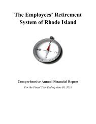 2010 Annual Report - Employees' Retirement System of Rhode Island