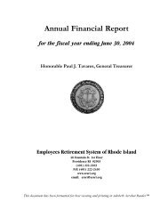 Annual Financial Report - Employees' Retirement System of Rhode ...