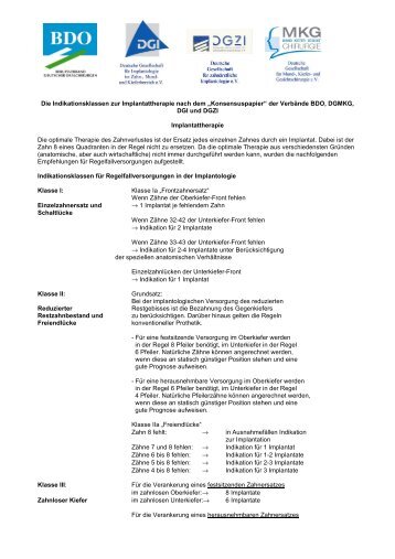 Konsensuspapier - Erste-zahnarztmeinung.de