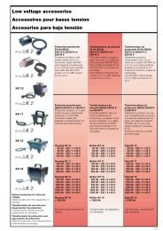 Accesorios y lámparas para baja tensión - ERSO-indulux