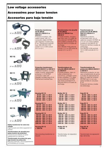 Accesorios y lámparas para baja tensión - ERSO-indulux